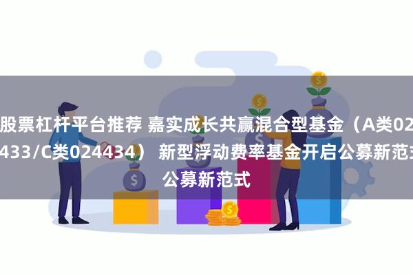 股票杠杆平台推荐 嘉实成长共赢混合型基金（A类024433/C类024434） 新型浮动费率基金开启公募新范式